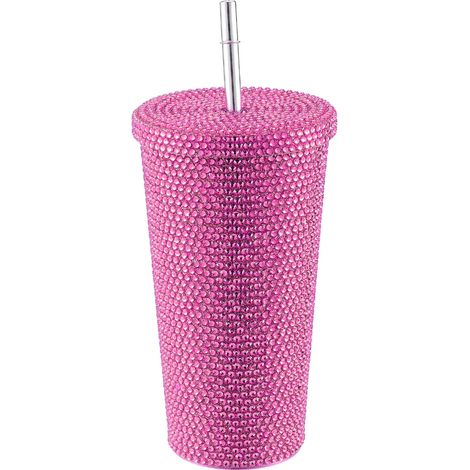 Bouteille d'eau isotherme de 500 ml en acier inoxydable décorée de strass pour femmes (1/5)