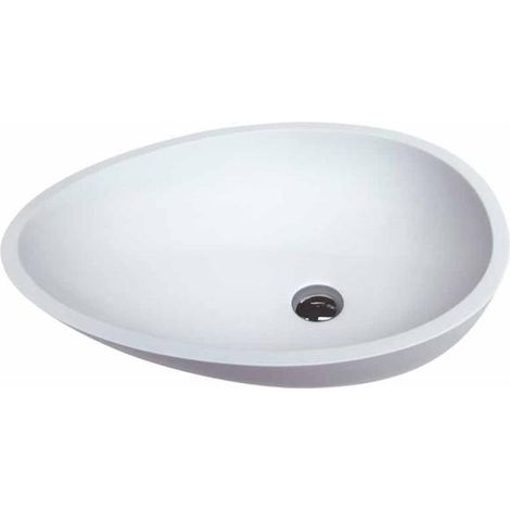 MOSAVIT CORA Lavabo Sobre Encimera De Solid Surface Blanco - ref: MSV-CORAW