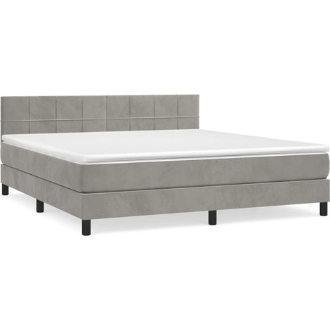 Maison Exclusive - Boxspringbett mit Matratze Hellgrau 160x200 cm