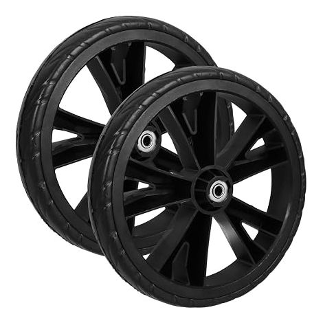 Set of 2 Durable and Quiet Climbing Trolley Wheels Compatible with Various Shopping Trolleys and Armchairs, Black, 20.00X20.00X3.00CM (1/5)