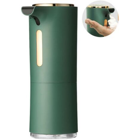 (vert) Distributeur de savon automatique mural pour cuisine salle de bain taille 300 ml réglable (1/5)