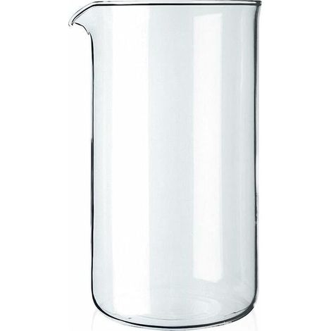 Verre à piston de rechange - 8 tasses - Transparent - 1 litre - Diamètre 10 cm (1/4)