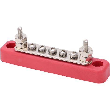 5-polige elektrische Verteilerschiene, 48 V DC, 100 A, für Schaltungsmodifikationen, Hochstromanschluss (1/5)