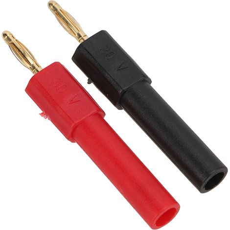 Adaptateur Banane 5 Pièces Laiton 2mm Mâle vers 4mm Femelle Connecteur Rouge Noir pour Câbles