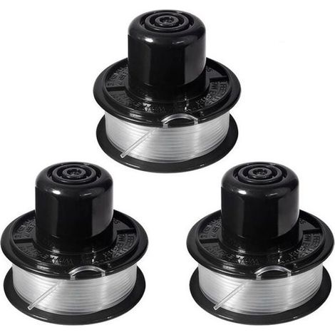 Lot de 3 bobines de fil de coupe compatibles avec les coupe bordures Black Decker GL250 GL310 et GL360 avec fil de 11 m diamètre 1,6 mm (1/5)