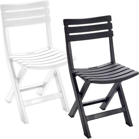Silla de jardín plegable, blanca