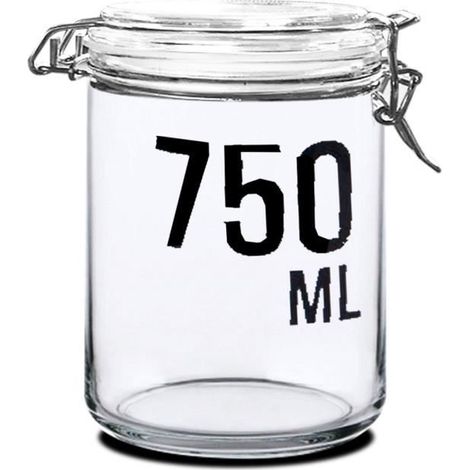 Lot 24 bocaux hermétiques à bouchon mécanique,bocal,pot de conservation, capacité 750 ml - Diamètre 10 x Hauteur 15 cm (1/3)