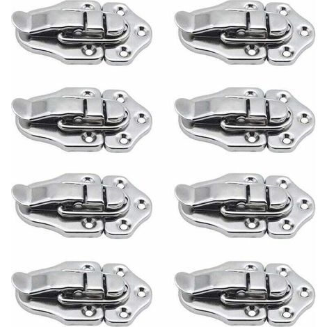 8 Fermoir à bascule loquets Verrou à bascule Fermeture a Levier Fermeture pour coffret à bijoux Coffrets Cadeaux Coffre à Outils valise et Coffre - Argent (1/4)