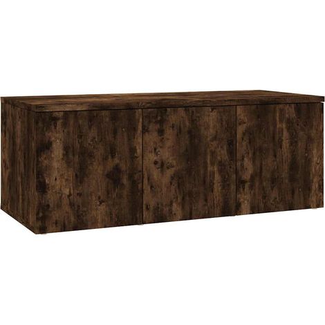 Maison Exclusive - TV-Schrank Räuchereiche 80x34x30 cm Holzwerkst (1/5)