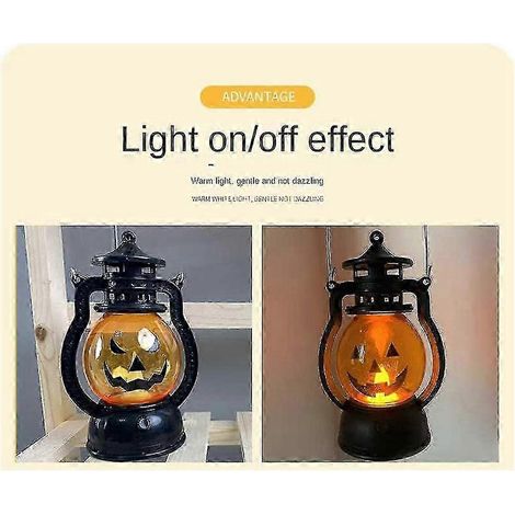 Lanterne citrouille LED suspendue pour Halloween, lampe fantôme, bougie, décoration pour fête d'Halloween à la maison (1/5)
