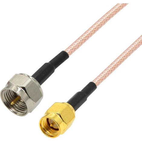 Anschlusskabel mit F-Stecker / SMA-Stecker, RG316, 5 m
