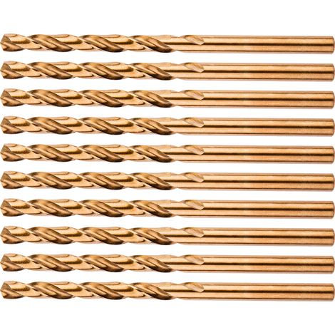 Punte da trapano per metallo HSS-Co da 4,5 mm, 10 pezzi.