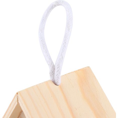 4 Maisons à Oiseaux en Bois pour Jardin - Nichoirs Suspendus Décoratifs Extérieur