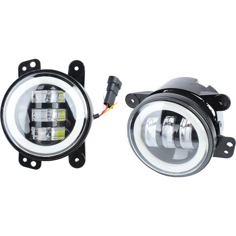 2 Stück wasserdichte 4-Zoll-LED-Nebelscheinwerfer mit hoher Helligkeit als Ersatz für Jeep Wrangler (1/5)