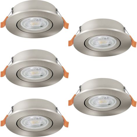 Faretto Incasso Moderno Barranco Plastiche Grige 5 Luci Led 4,5W 5X450Lm Ip20 (1/3)
