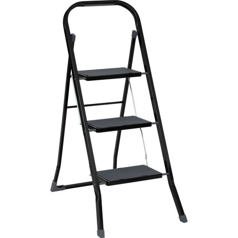 Atmosphera – Marchepied pliable 3 marches en métal – Charge 150 kg – Antidérapant polypropylène – Système de sécurité TUV EN14183 - 5five (1/8)