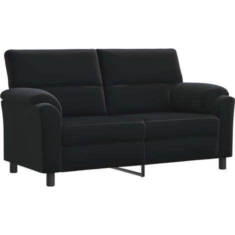 Canapé Noir 174 x 85 x 93 cm Velours vidaXL (1/5)