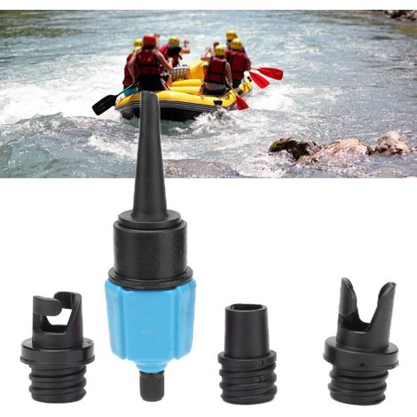SUP-Paddleboard-Mundstück, Luftventil, Adapter für Schlauchboote/Kanus, Luftpumpe, Aufblasadapter, Mehrfachverbinder (blau) (1/5)