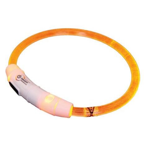 Nobby LED Leuchthalsband Visible S transparent orange Hundeleinen