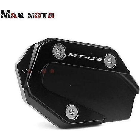 Seitenständer-Verlängerungsplatte für Yamaha MT-03, YZF-R3, R25, MT-03, YZFR25, YZFR3 (2014–2019) – Schwarz