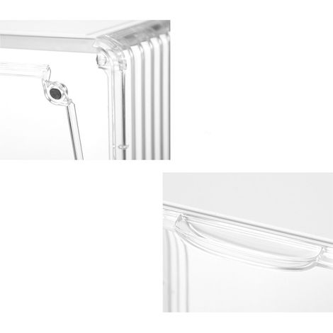 Boîte de rangement magnétique de bureau pour peluches en coton, présentoir transparent grande capacité pour figurines, boîte de présentation anti-poussière pour figurines de chambre (1/5)