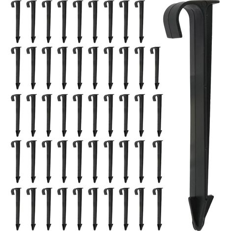 Piquet De Support - ABS Robuste - Pour Tuyau 16 mm - Fixation Sol Jardin Serre - Lot De 50 (1/5)