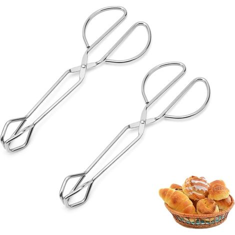 Grillschere 2er Set 25,5 x 9,5 cm, hitzebeständige Küchenzange aus Edelstahl, für Familienkochen, Restaurants, Hotels und Grillabende im Freien.