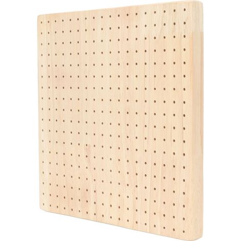 Planche de perçage réutilisable en bois, 324 trous, avec 20 tiges en acier inoxydable pour bricolage et assemblage