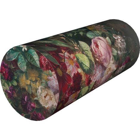Cuscino riabilitativo a rullo Bouquet Ø15x40 cm - velluto, memory foam, per supporto di collo e schiena, Bertoni (1/5)