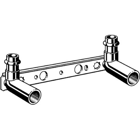 Viega Unité de montage Profipress Sanpress, d 15mm, Rp 1/2, L 45 en bronze rouge ou bronze au silicium, acier zingué modèle 2221, 124502 (1/5)