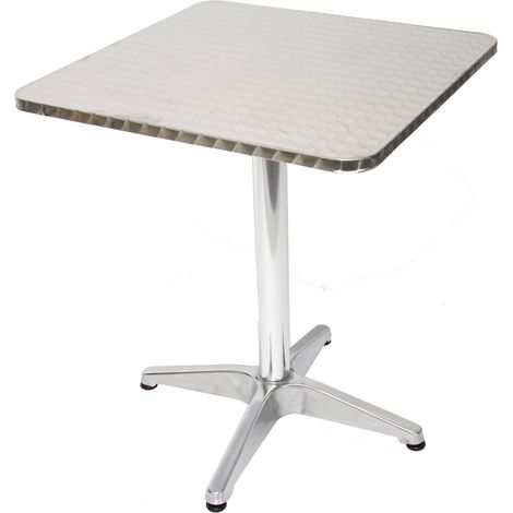 [NUNCA USADO] Mesa bistro de aluminio para jardín M28, rectangular, 60cm
