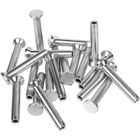 20er-Pack 3/16 Zoll Edelstahl-Kugel-Endkappen für Deckgeländer, unsichtbare Hardware für Holz-/Metallgeländer, 3/16 Zoll Kugel-Endkappe