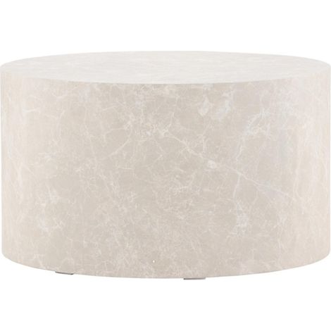 Table Basse Ronde "York" 80cm Beige (1/5)