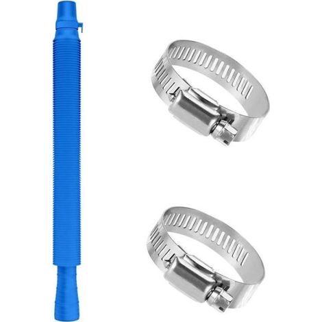Adaptateur tuyau piscine 32/38 mm , 1,25"→1,5", plastique haute résistance + colliers inox (1/5)