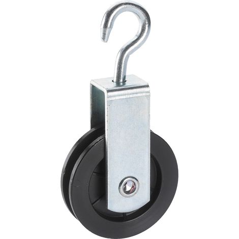 Bügelrolle 80 mm KS-Rad verzinkt für Seil 12 mm