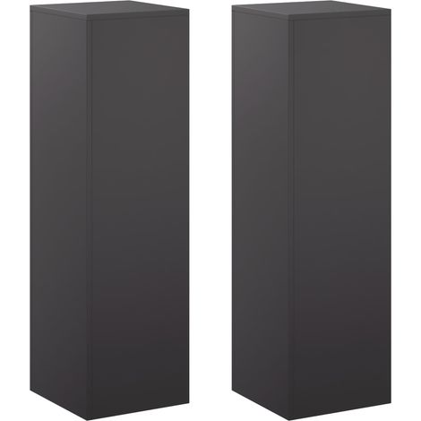 Pflanzenständer 2 pcs Schwarz 30 x 30 x 100 cm Stahl vidaXL