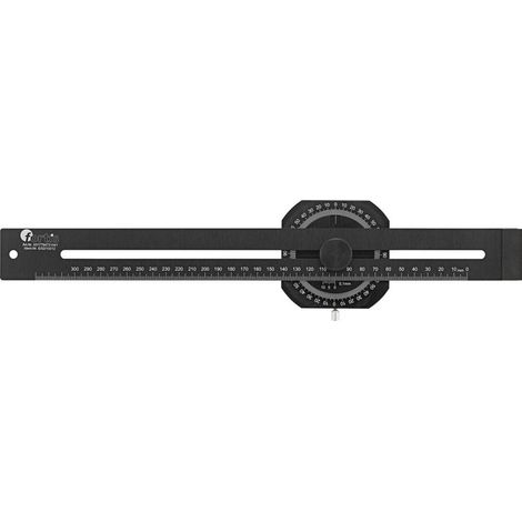 Fortis Präzisions-Streichmaß mit Gradmesser 300 mm