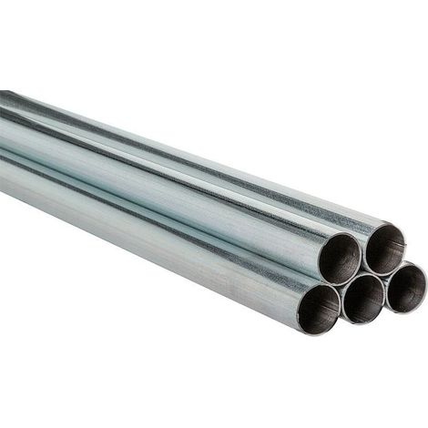 Tube acier électrozingué Ø15x1,2 en barres de 6 m - Lot de 10