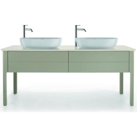 DU WTU bodenstehend Luv 743x1783x570mm 2 Auszüge, o. Siphonausschn., Taupe SeM (1/5)