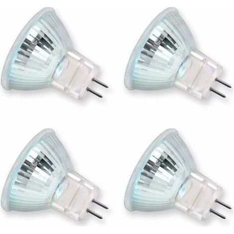 Lot de 4 Spots LED MR11 GU4 2W Blanc Froid 6000K 200LM Équivalent Halogène 10W-20V AC/DC 12V-24V Enc (1/4)