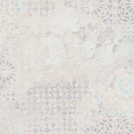 Carta da parati grafica Profhome 378583 Carta da parati TNT leggermente strutturata design opaca bianco grigio 5,33 m2