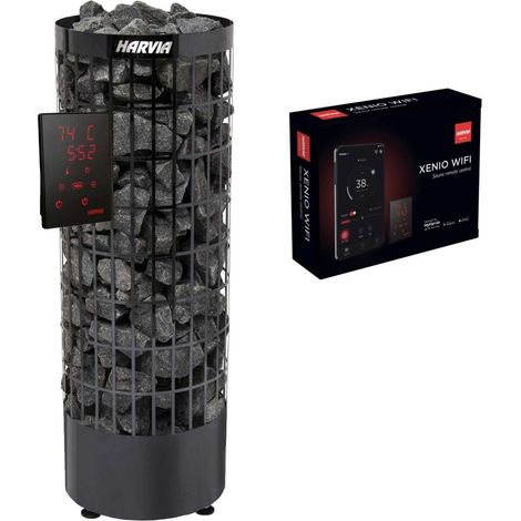 Harvia Cilindro XE 7 kW Black Steel Saunaofen mit Xenio Steuerung inkl. WiFi Paket (1/5)
