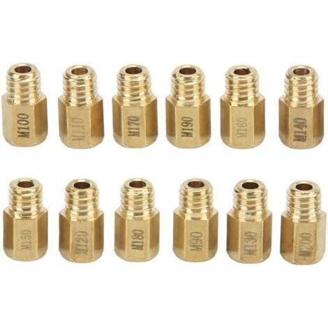 12pcs Buses de Carburateur, Mtal 90-200 Kit de Gicleur Principal de Carburateur pour Mikuni VM TM TMX (1/5)