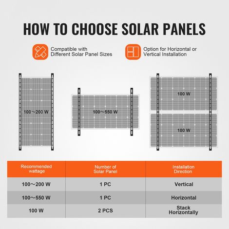 Support panneau solaire 127 cm réglable 0-90° pour 100-550W, profilé alu léger pliable toit camping-car bateau hors-réseau (1/5)
