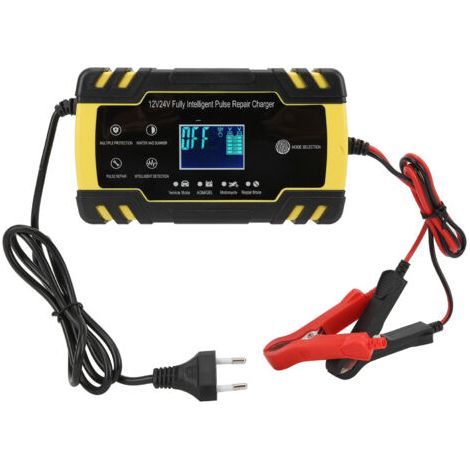 Intelligentes 12V/24V-Batterieladegerät mit automatischer Impulsladung für Auto und Motorrad (1/5)