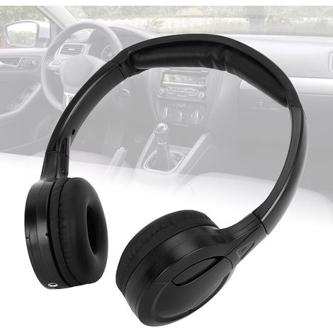 Casque sans fil infrarouge stéréo 2 canaux pour appuie-tête voiture, écouteurs DVD autoradio, audio sans fil. (1/5)