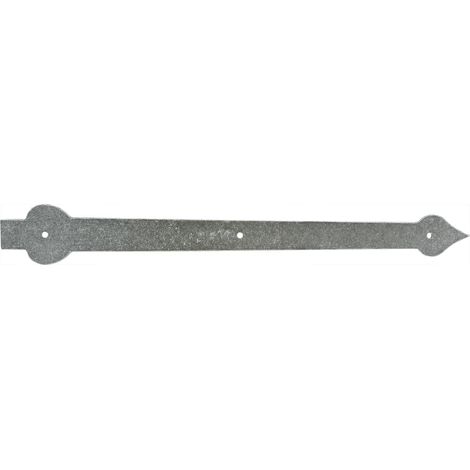 Goujon à visser 545,5 mm, longue bande pour portes, acier galvanisé noir passivé, argent (1/3)