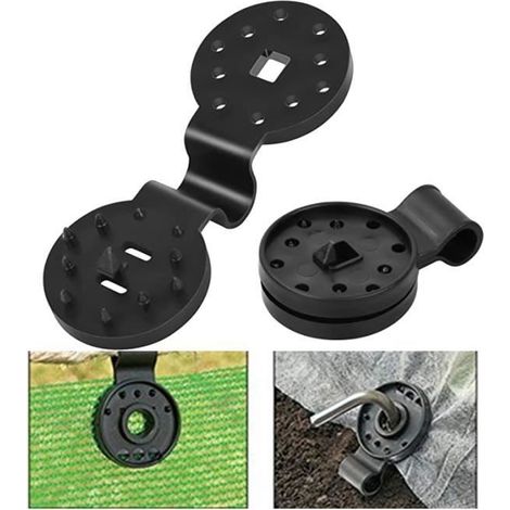 50 Clips de Fixation traités Anti-UV pour Brise Vue Filet grele de 90 à 350g/m2 - Attaches Filet exterieurcrochets (1/4)