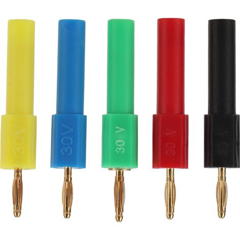 5 Connecteurs Banane Mâle-Femelle Laiton 2mm-4mm pour Câbles Électriques Auto (1/5)