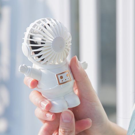 Mini ventilateur portable astronaute rechargeable par USB, idéal pour la maison, le bureau, la chambre ou l'extérieur. Rafraîchissant pour l'été. (1/5)